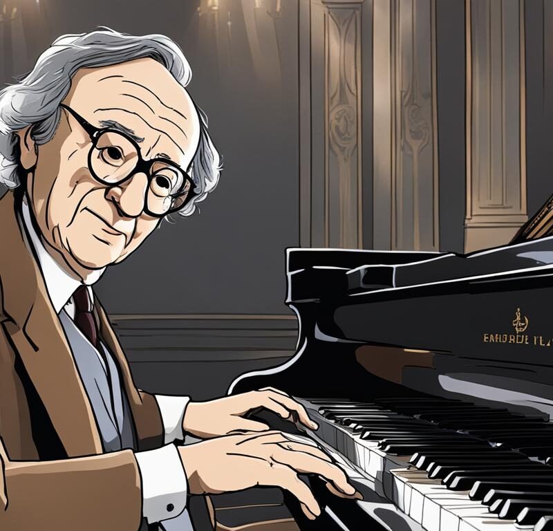 Alfred Brendel playing piano