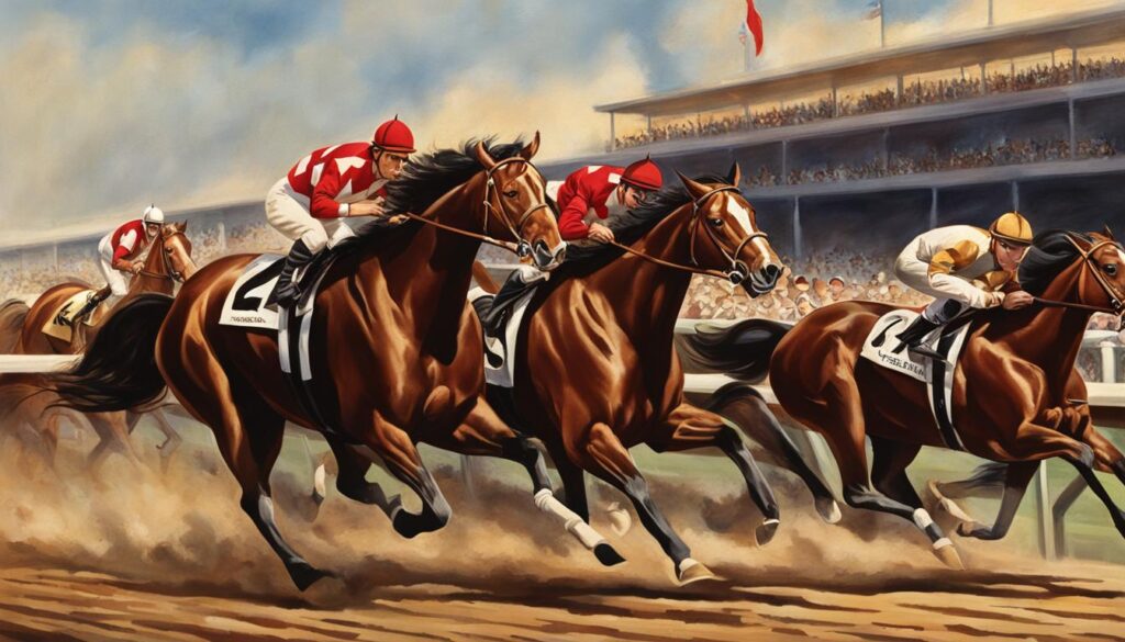 Seabiscuit racing on the track