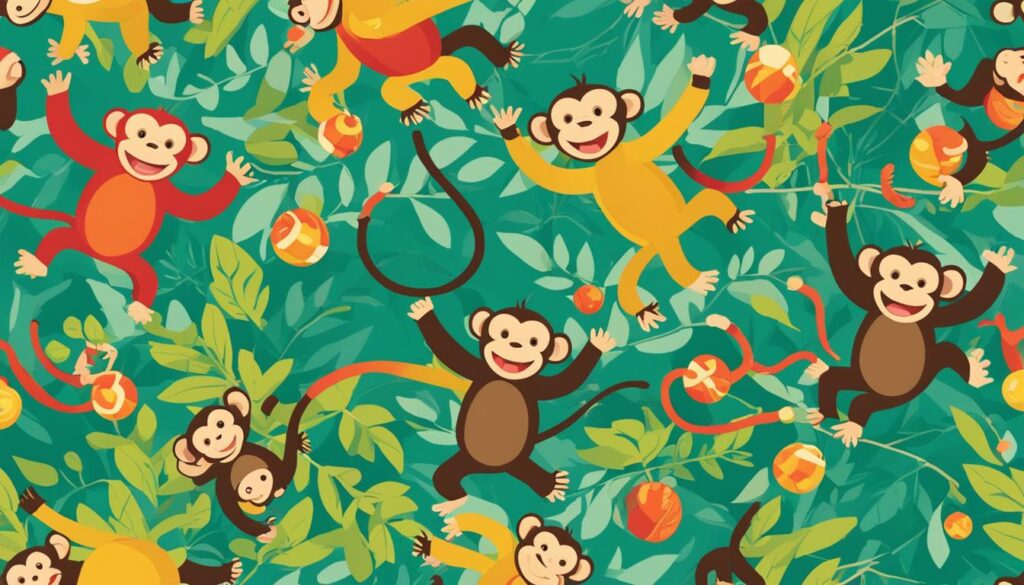 themes, Eight Silly Monkeys