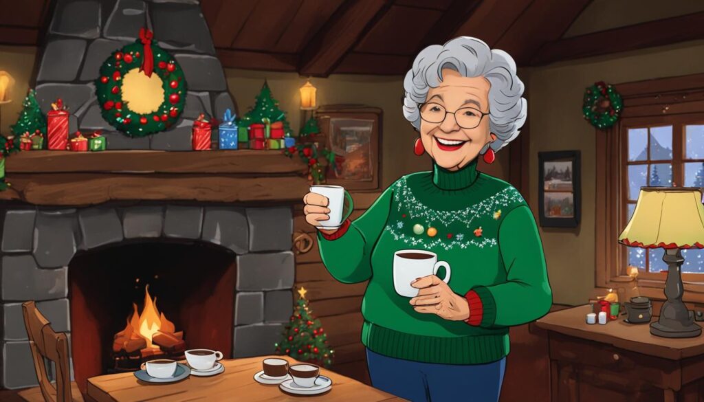 Irish grandma, Christmas celebration, cowboy artist